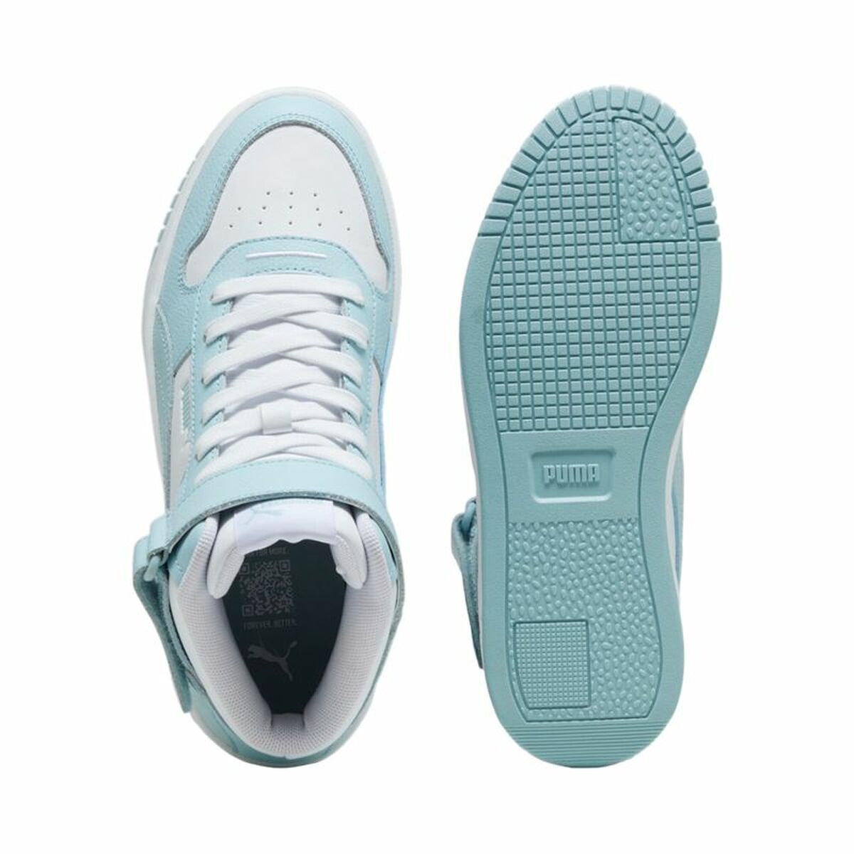 Casual Träningsskor Dam Puma Carina reet Mid Vit Turkos - 3