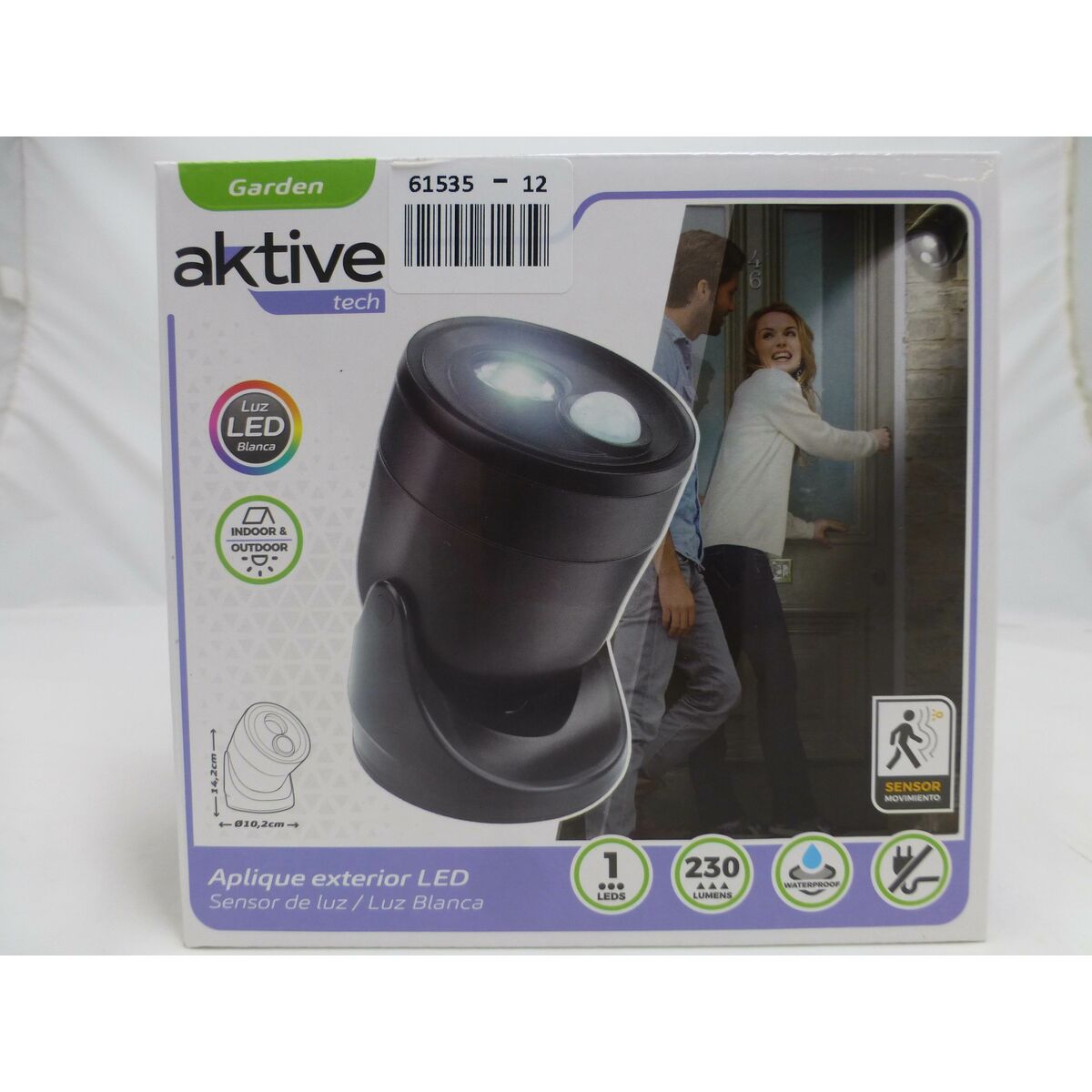 LED-lampa med rörelsesensor Aktive Plast 10,5 x 12,5 x 13,5 cm (12 antal) - 14