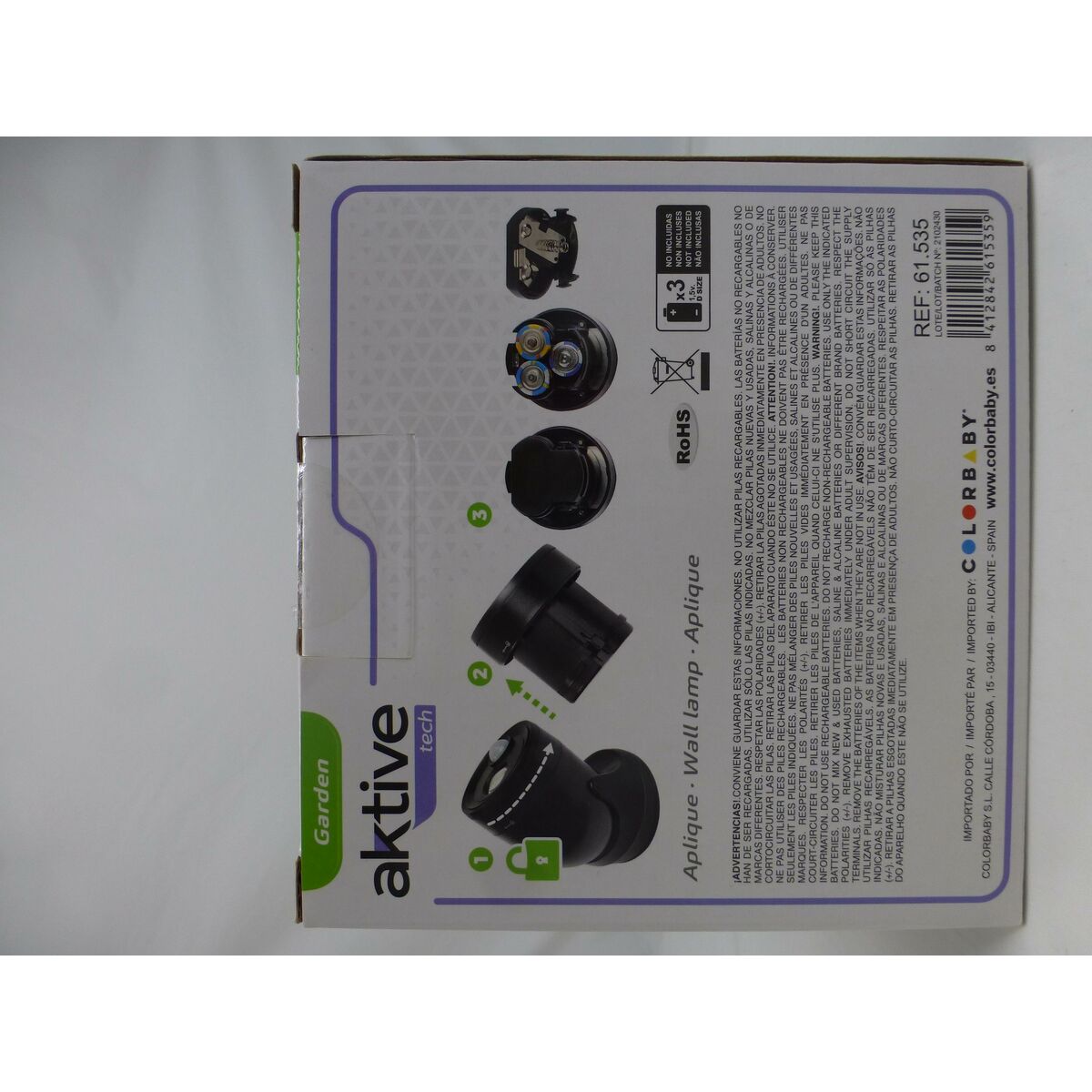 LED-lampa med rörelsesensor Aktive Plast 10,5 x 12,5 x 13,5 cm (12 antal) - 13