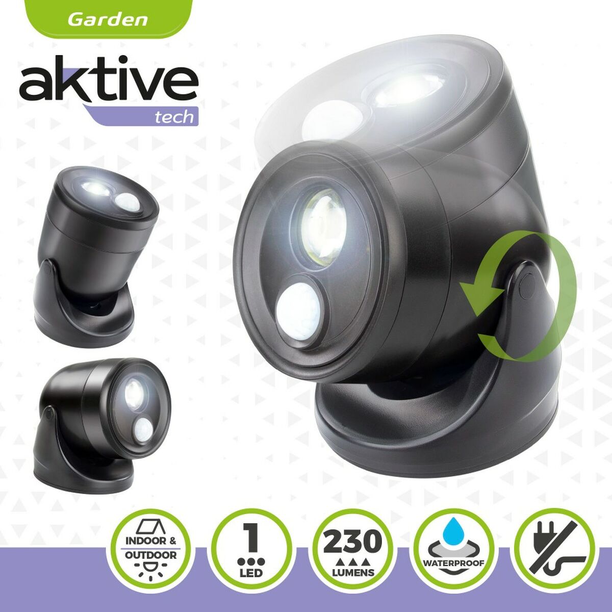 LED-lampa med rörelsesensor Aktive Plast 10,5 x 12,5 x 13,5 cm (12 antal) - 4