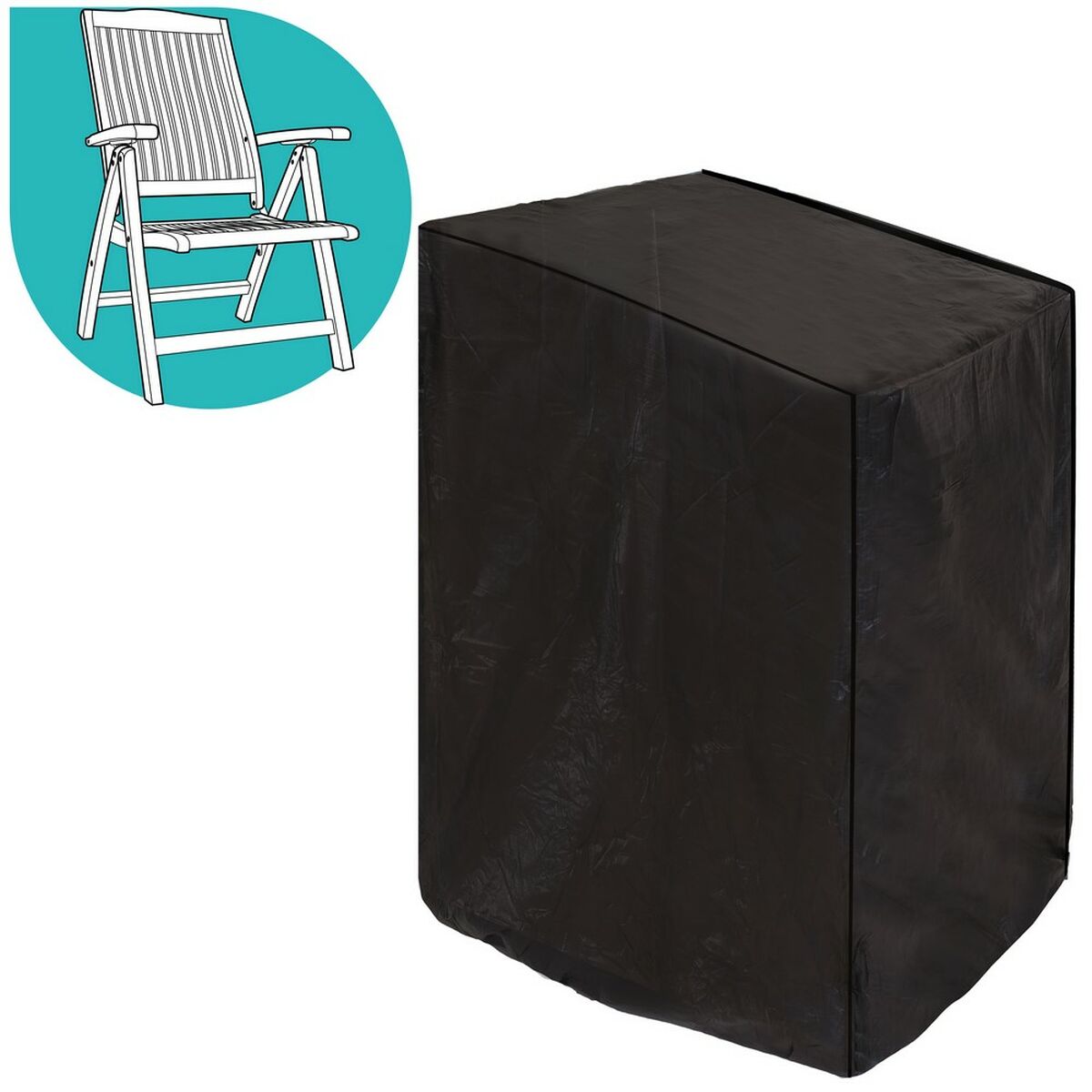 Stol täcka Fåtölj Svart PVC 89 x 76 x 107 cm