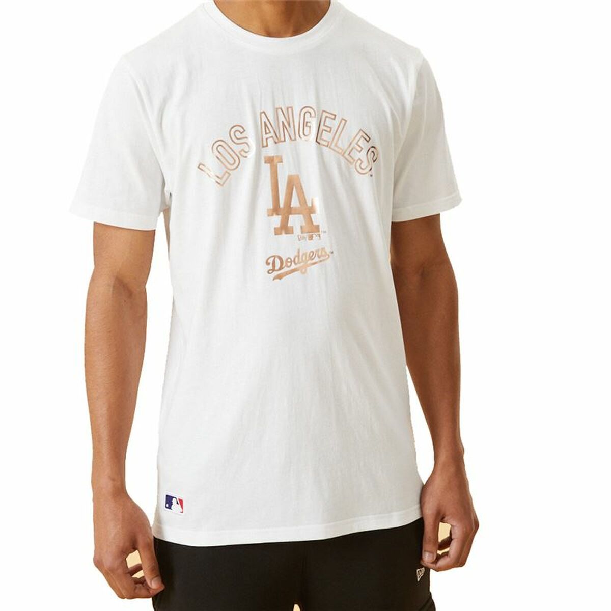 T-shirt med kortärm Herr New Era MLB Metallic Grapich Print Dodger Vit - 3