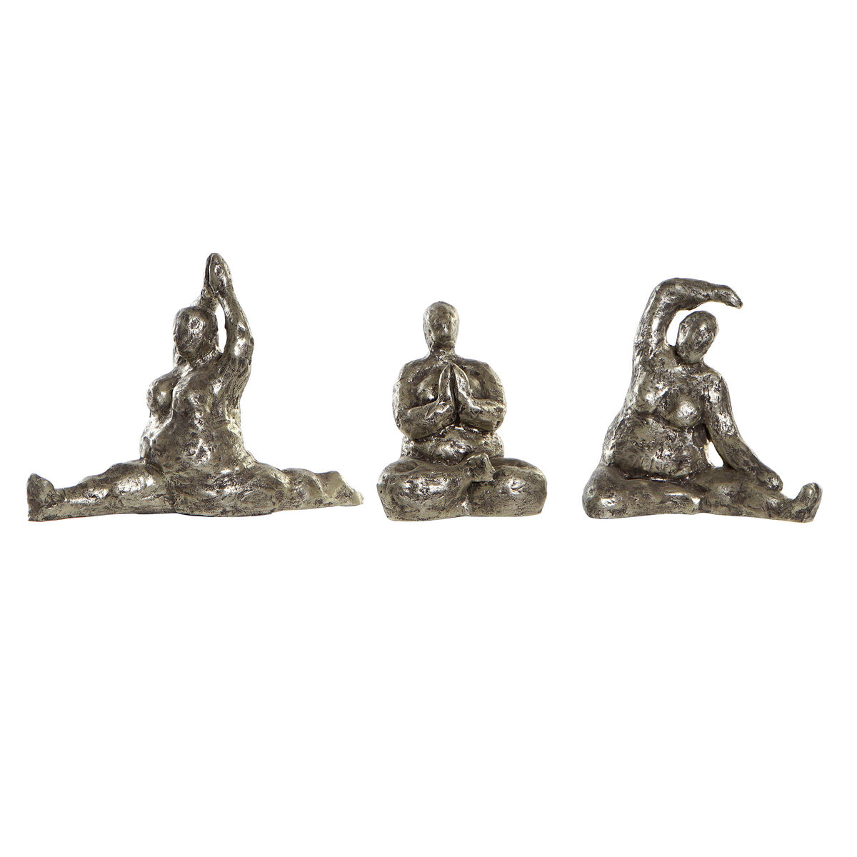 Prydnadsfigur DKD Home Decor 11 x 22,5 x 17 cm Gyllene Yoga (3 antal) - 4
