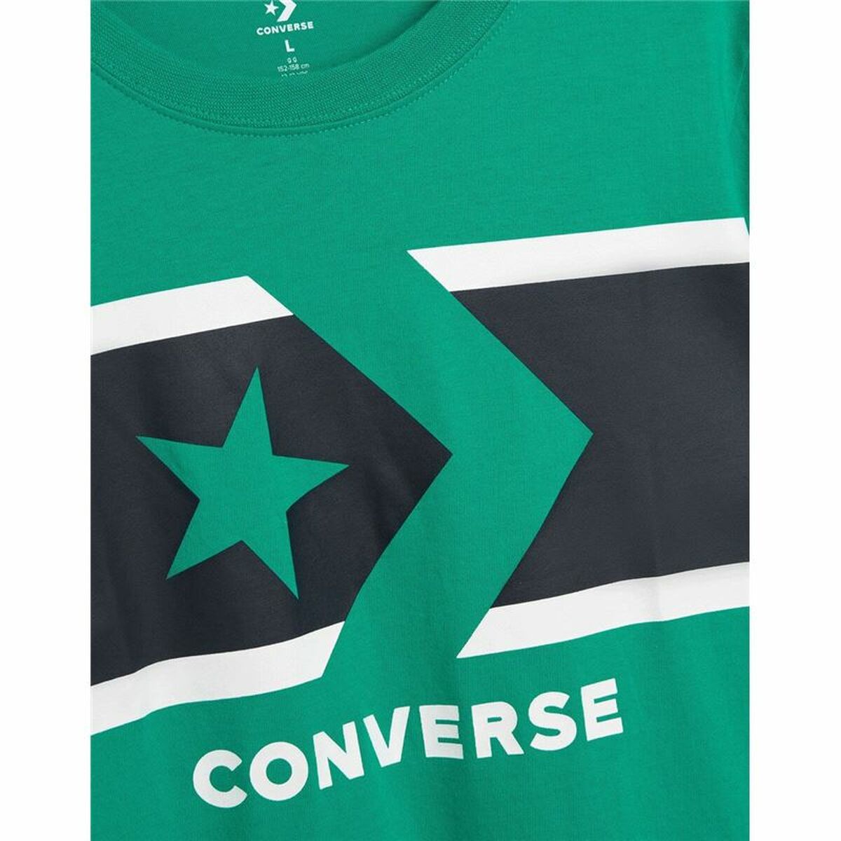 Barn T-shirt med kortärm Converse Stripe Star Chevron  Grön - 6