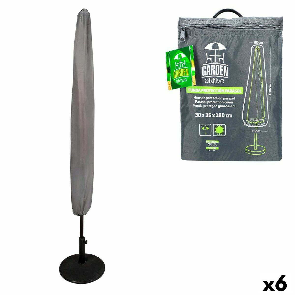 Fodral till Parasoll Aktive 30 x 180 x 35 cm (6 antal) - 7