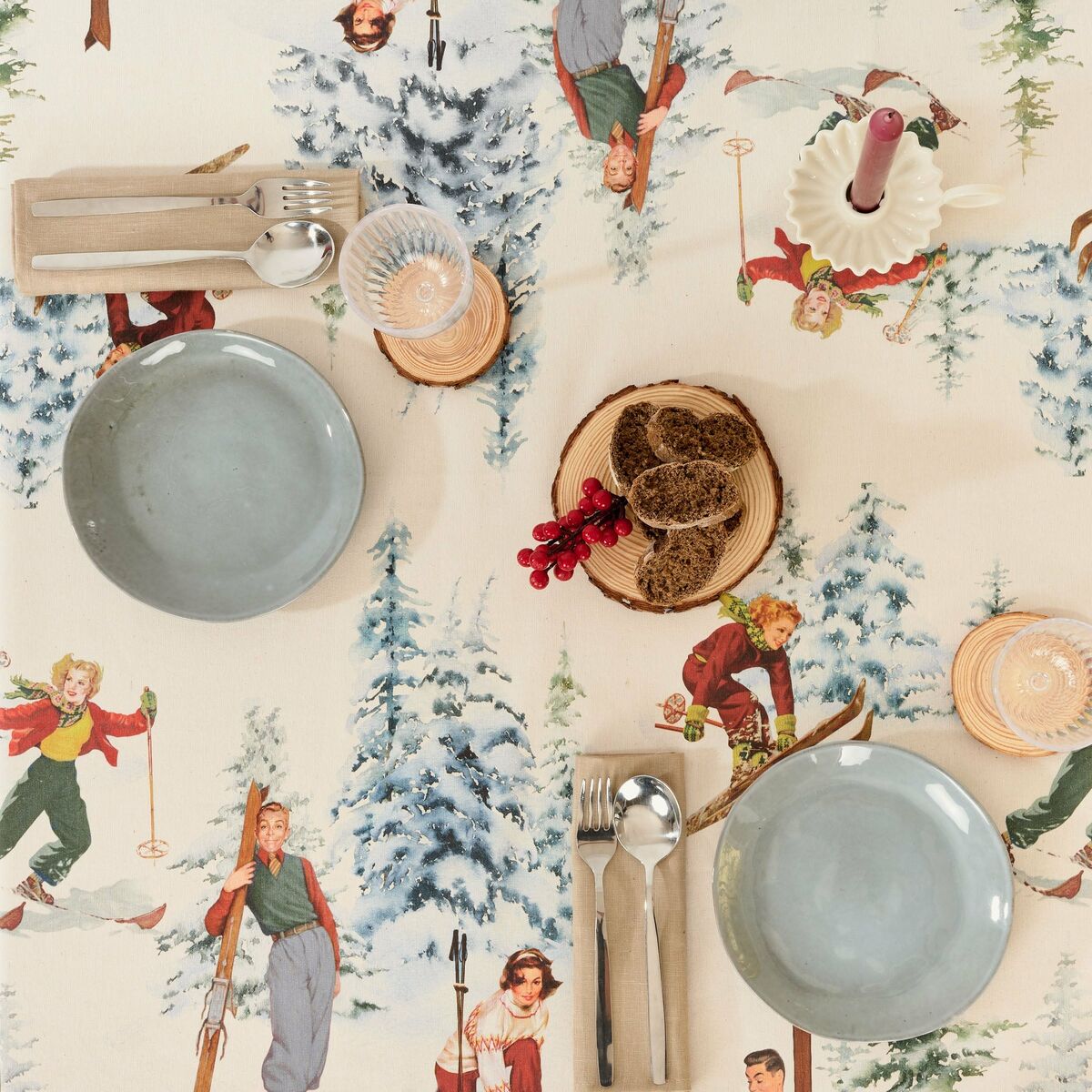 Fläckresistent bordsduk Belum Christmas Sky Multicolour 155 x 155 cm - 3