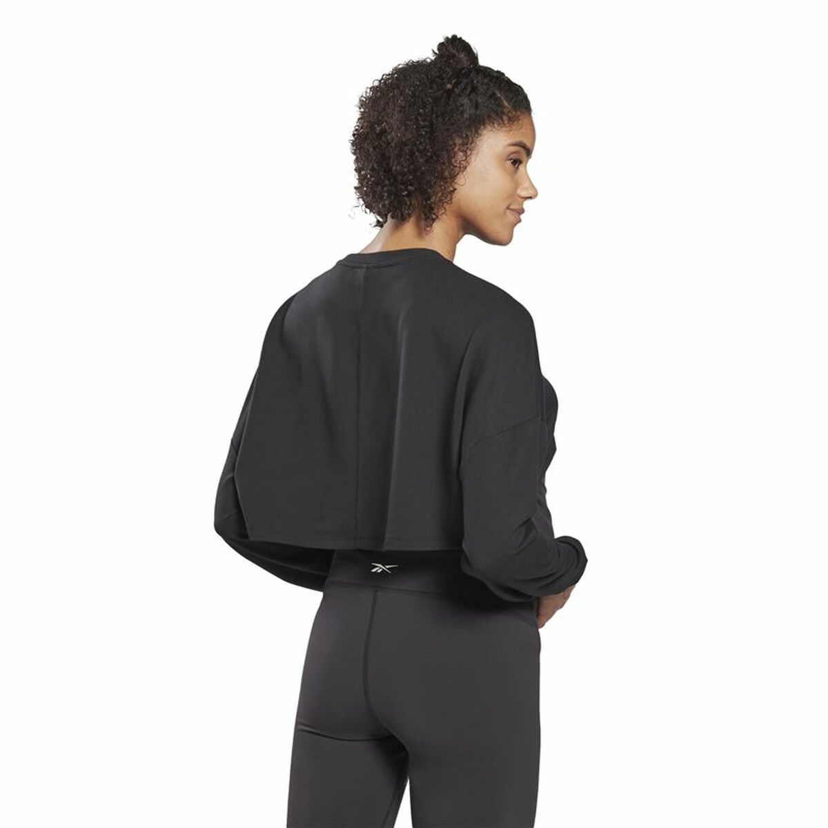 Långärmad t-shirt Dam Reebok Studio Maternity Restorative Svart - 8