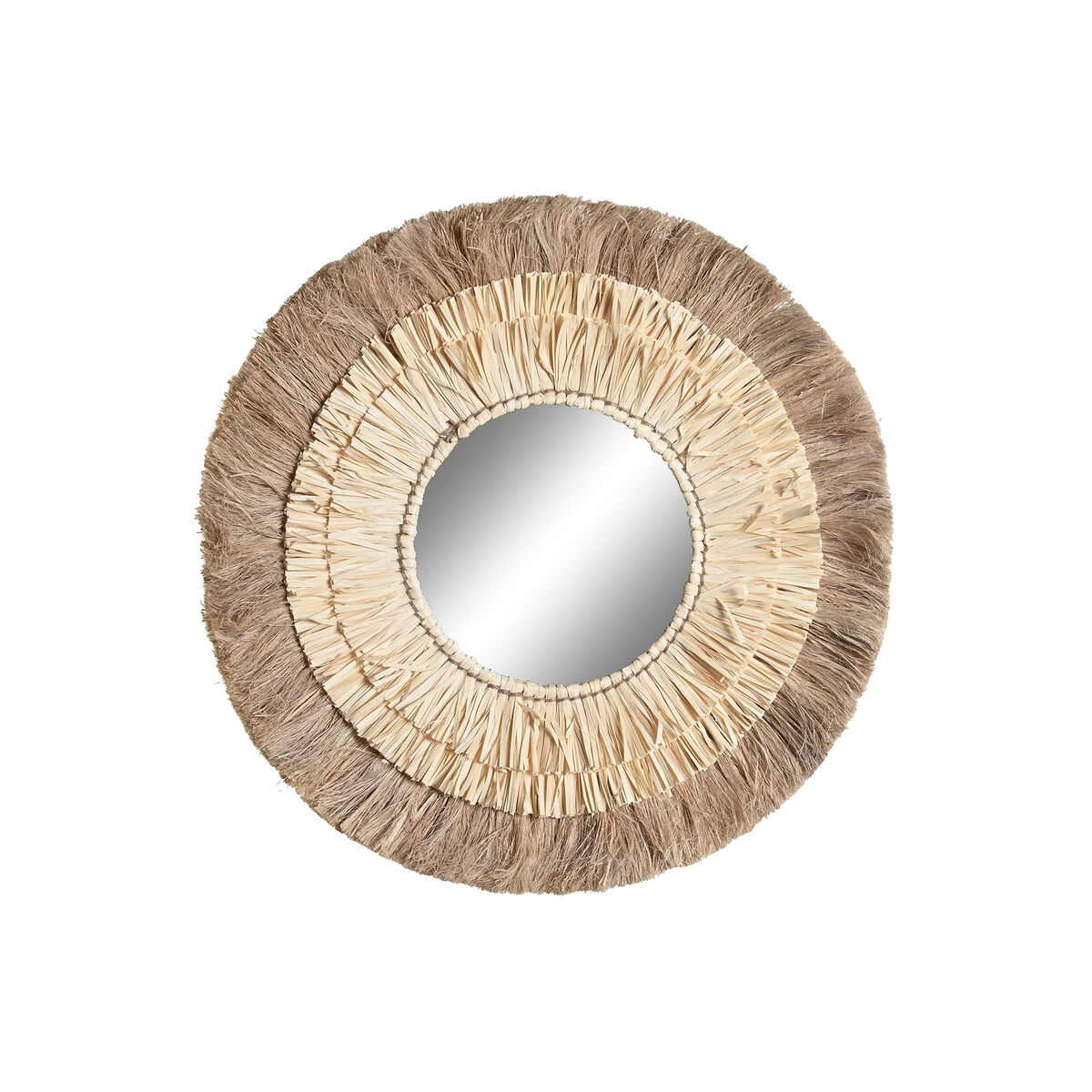 Väggspegel DKD Home Decor Naturell Bali 70 x 70 x 70 cm 70 x 8 x 70 cm