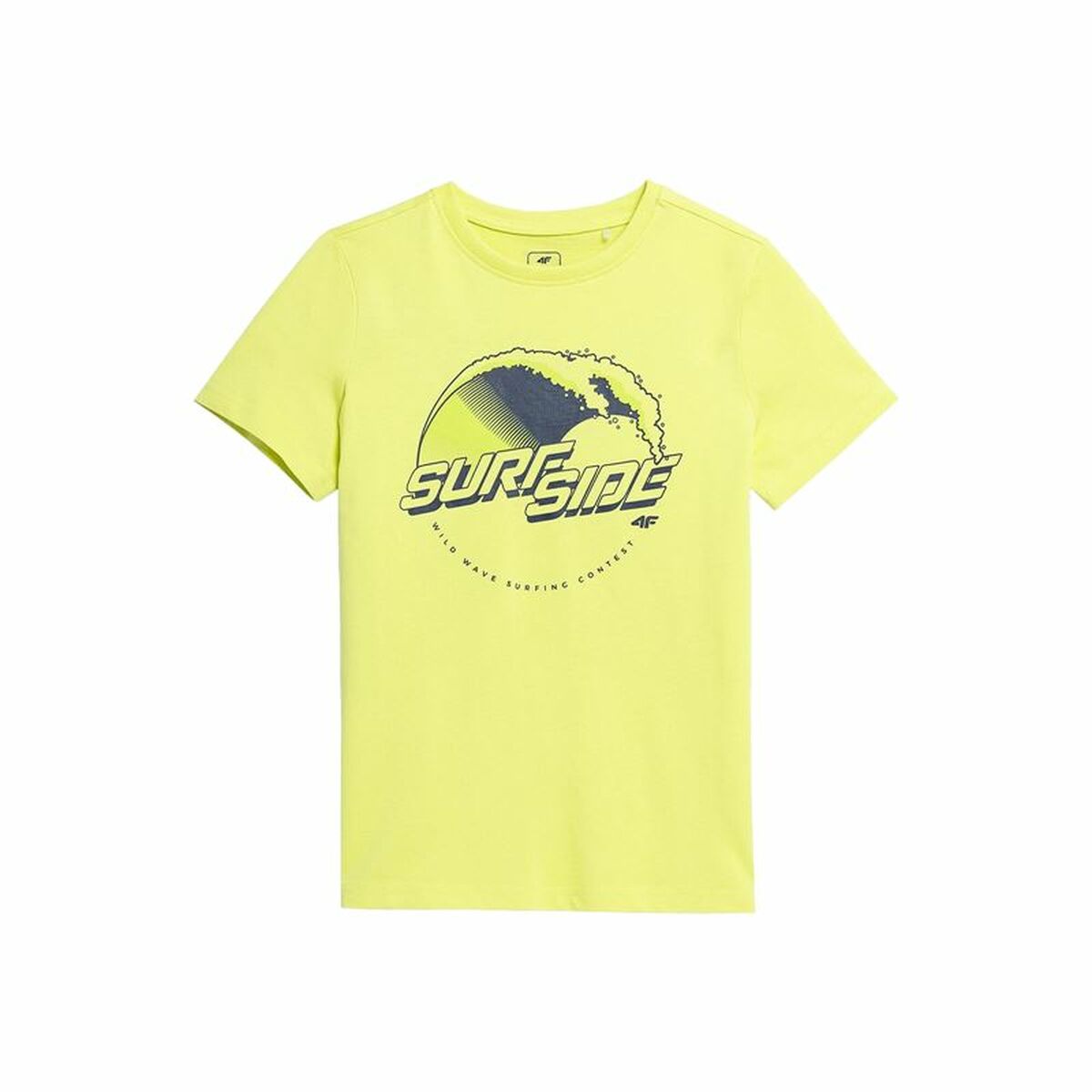 T-shirt med kortärm Barn 4F JTSM012  Gul - 3