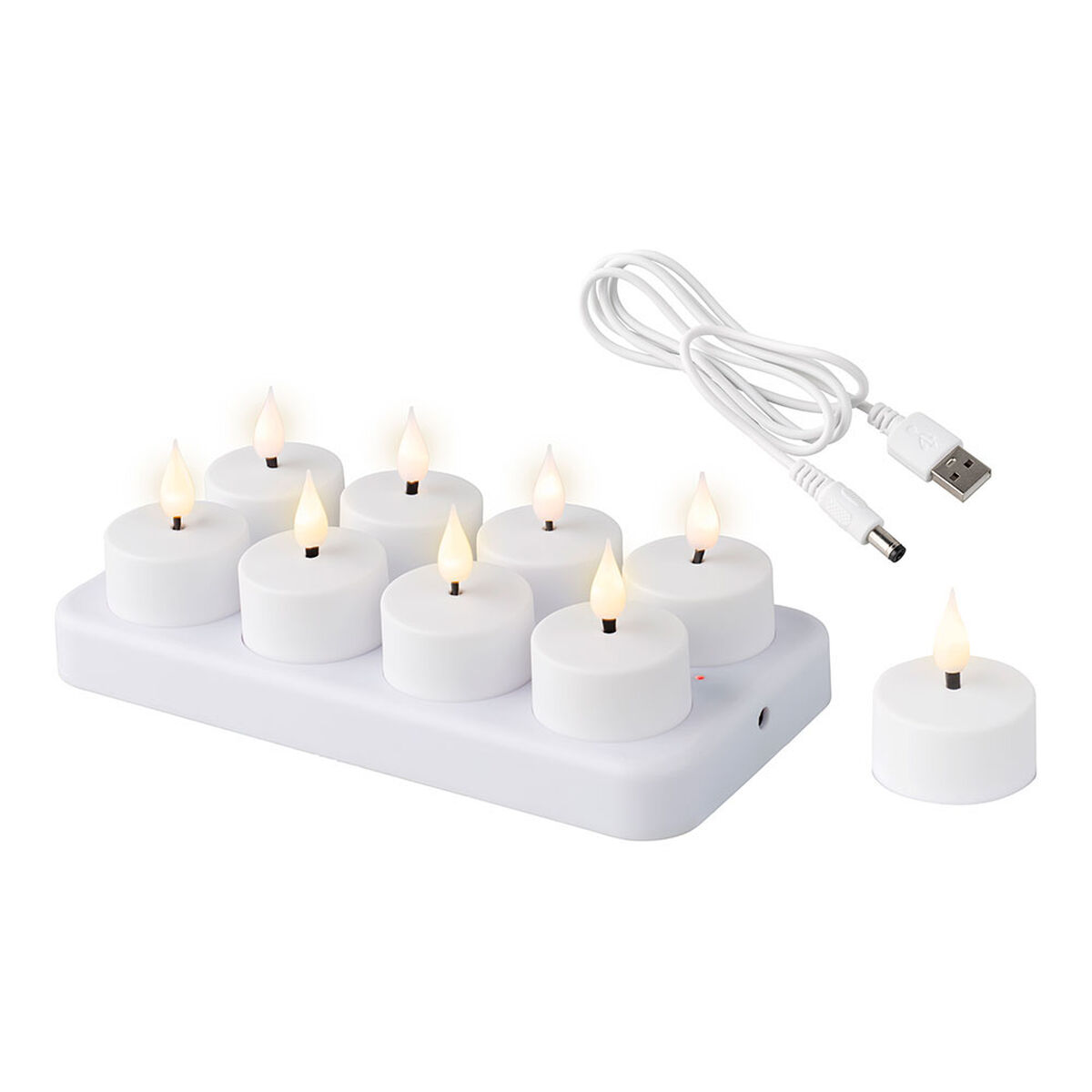 LED Ljus Lumineo 486715 Vit Laddningsbar Insida (8 antal)