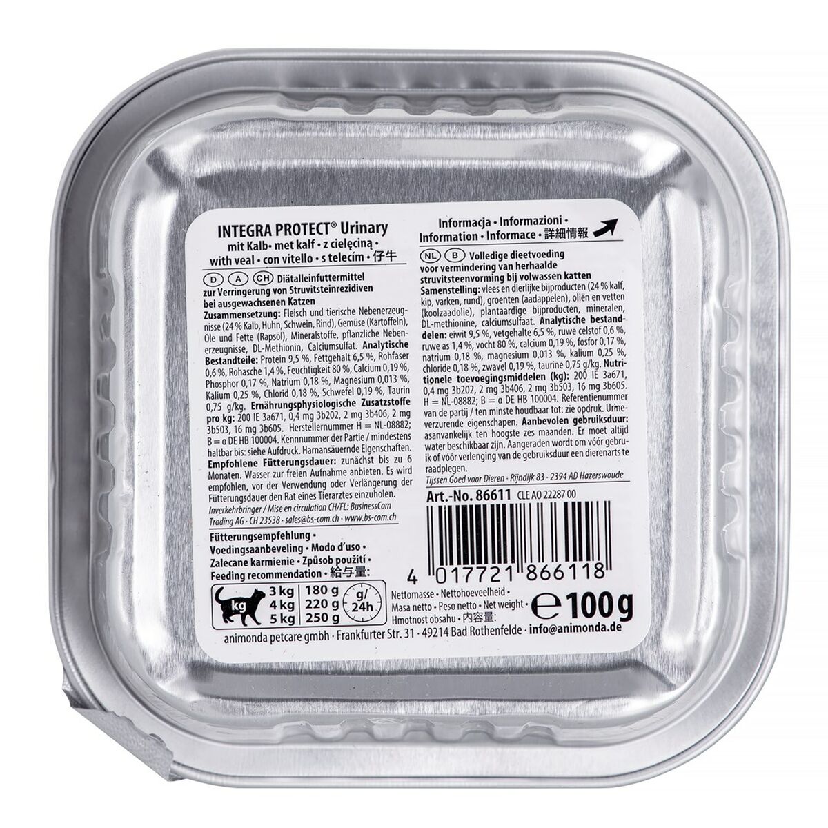 Kattmat Animonda Intergra Protect Harnseine Kalvkött 100 g - 3