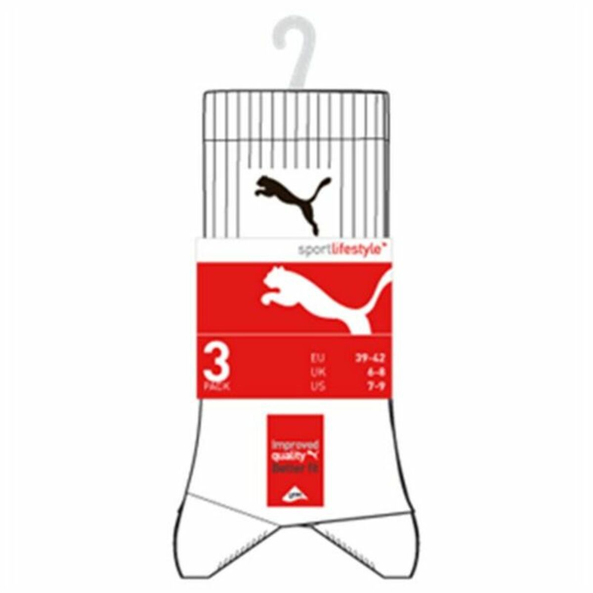 Sportstrumpor Puma SPORT (3 Par) Vit - 2