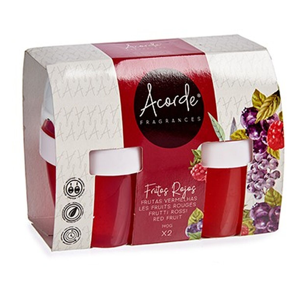 Set med luftfräschare Acorde Röda Bär Gel (24 antal) - 3