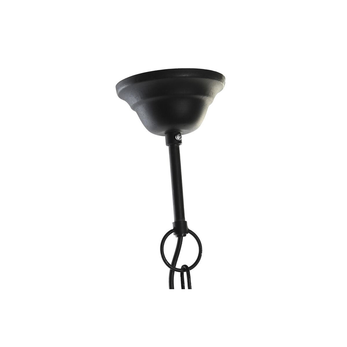 Taklampa DKD Home Decor Naturell Svart Metall Trä 50 W 36 x 36 x 40 cm - 3