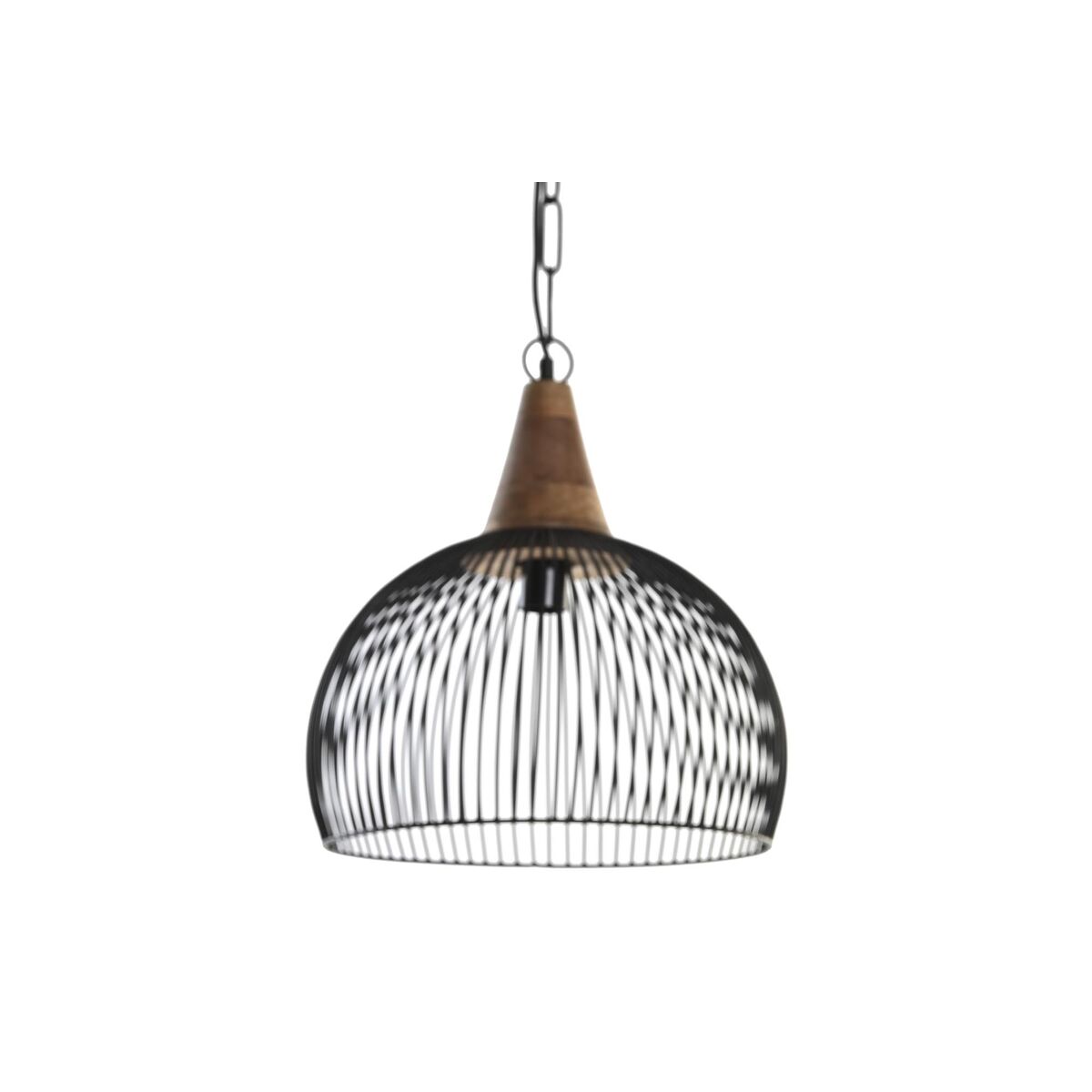 Taklampa DKD Home Decor Naturell Svart Metall Trä 50 W 36 x 36 x 40 cm