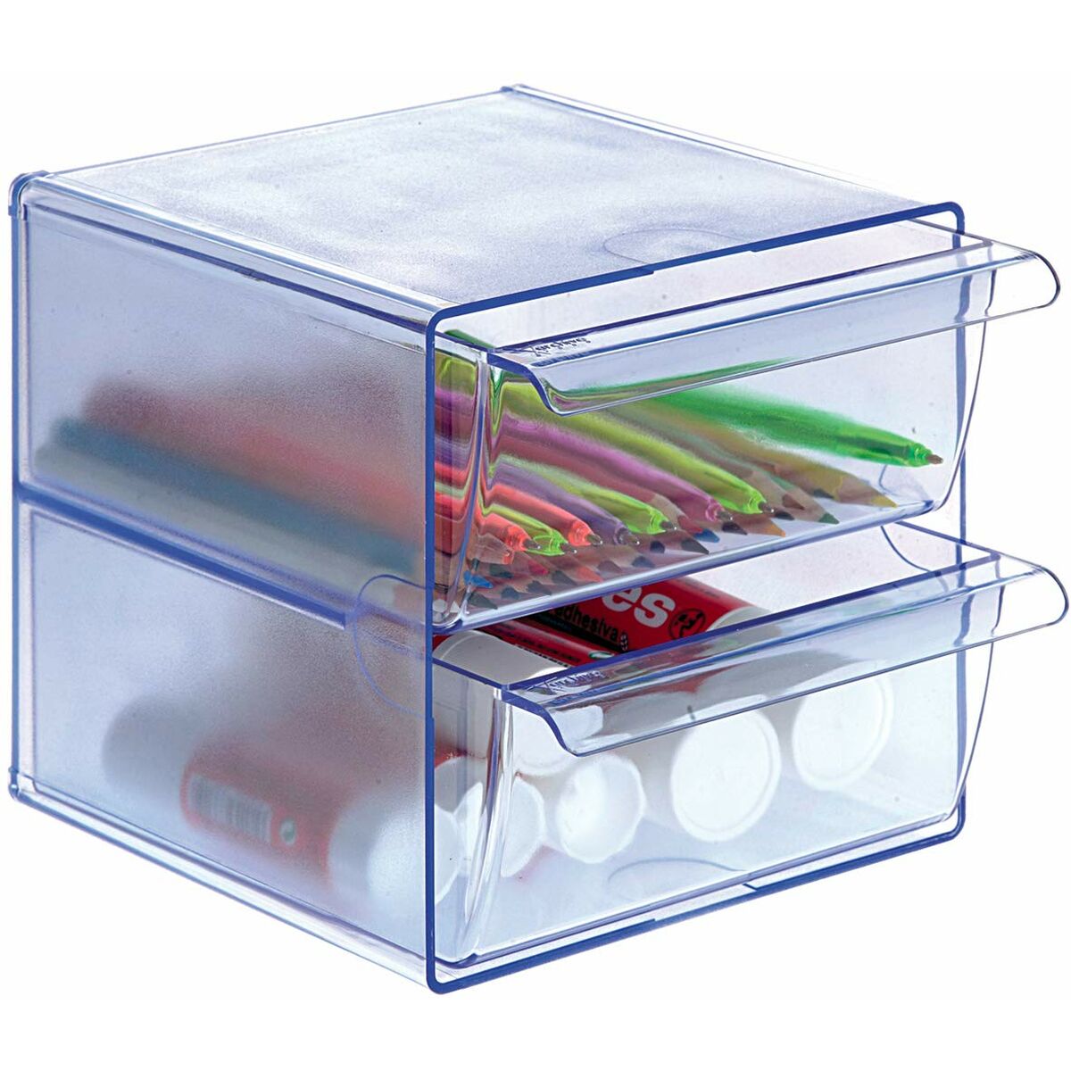 Organiserare Archivo 2000 polystyren Blå Plast 19 x 15 x 15 cm