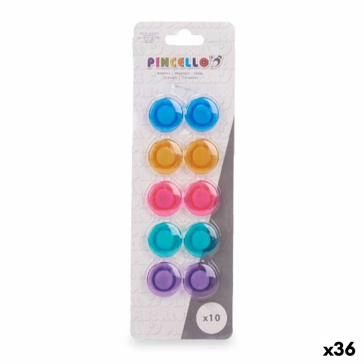 Magneter Pincello Multicolour (36 antal)