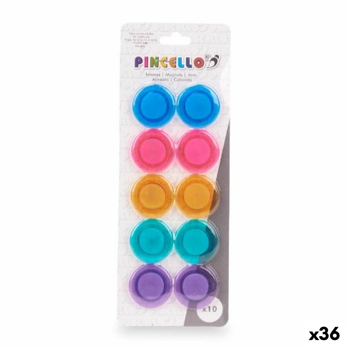 Magneter Pincello Medium Multicolour (36 antal)
