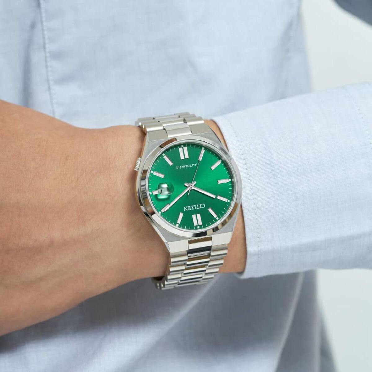 Herrklocka Citizen TSUYOSA AUTOMATIC Grön Silvrig (Ø 40 mm) - 3