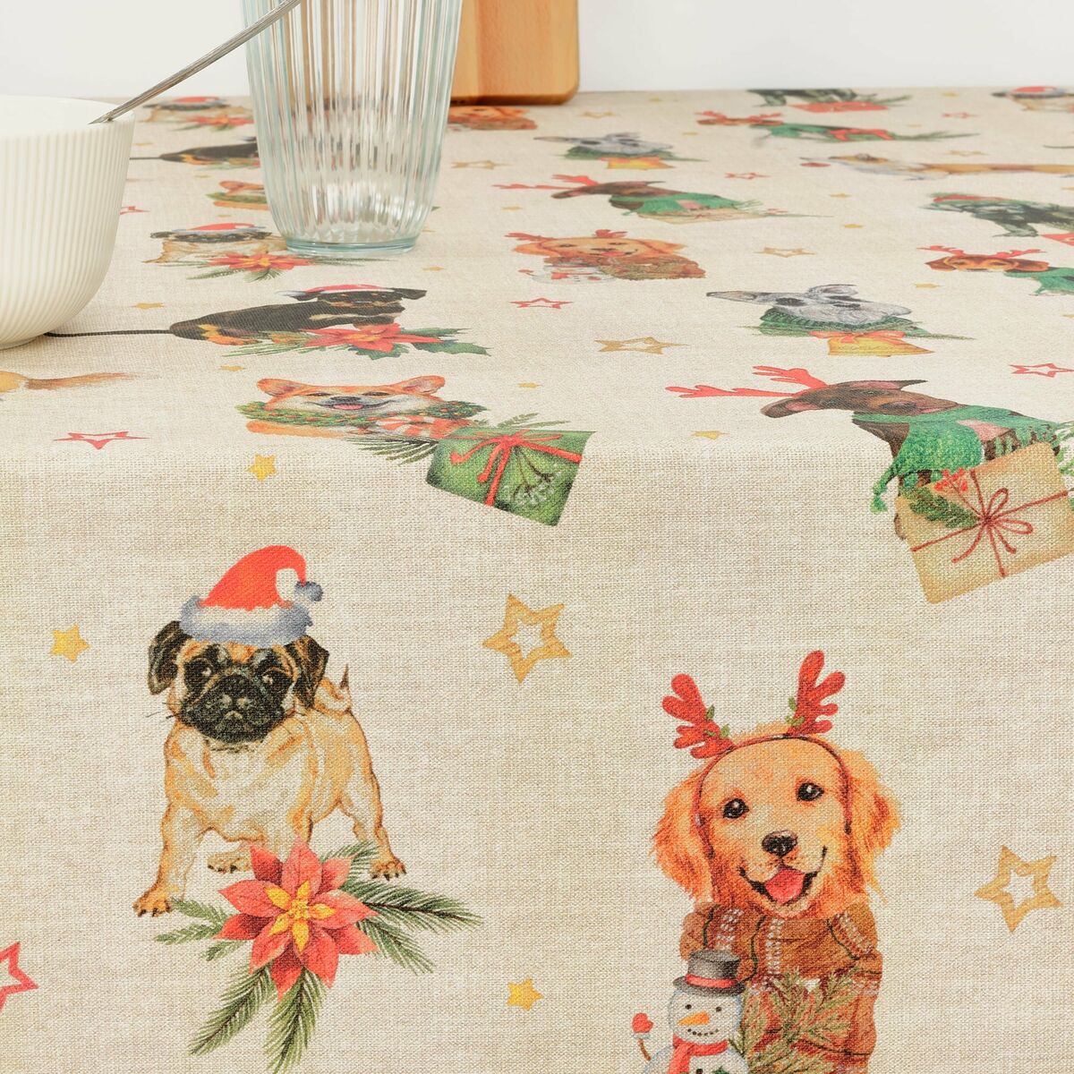 Fläckresistent bordsduk i harts Belum Christmas Multicolour 100 x 150 cm - 2