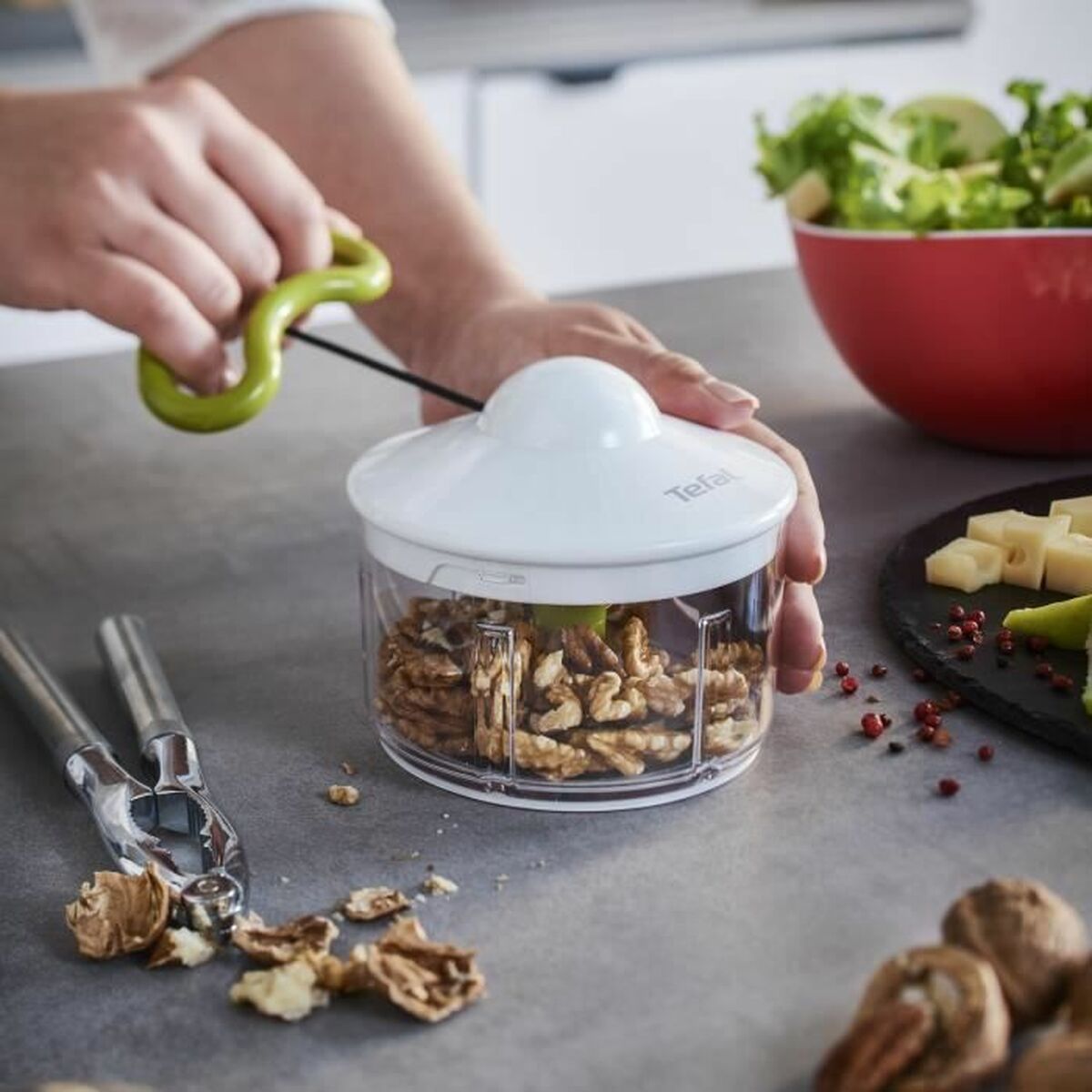 Manuell minihackare med dragsladd Tefal K1330404 Vit Rostfritt stål Plast - 3
