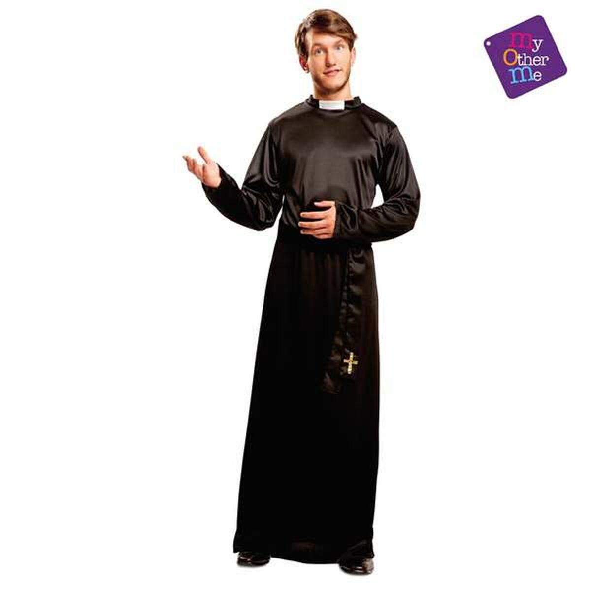 Maskeraddräkt vuxna My Other Me Priest Svart M/L - 2