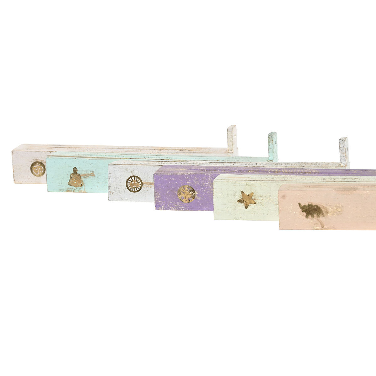 Eterisk oljebrännare Home ESPRIT Trä 24 x 4 x 6 cm (12 Delar) (6 antal) - 2