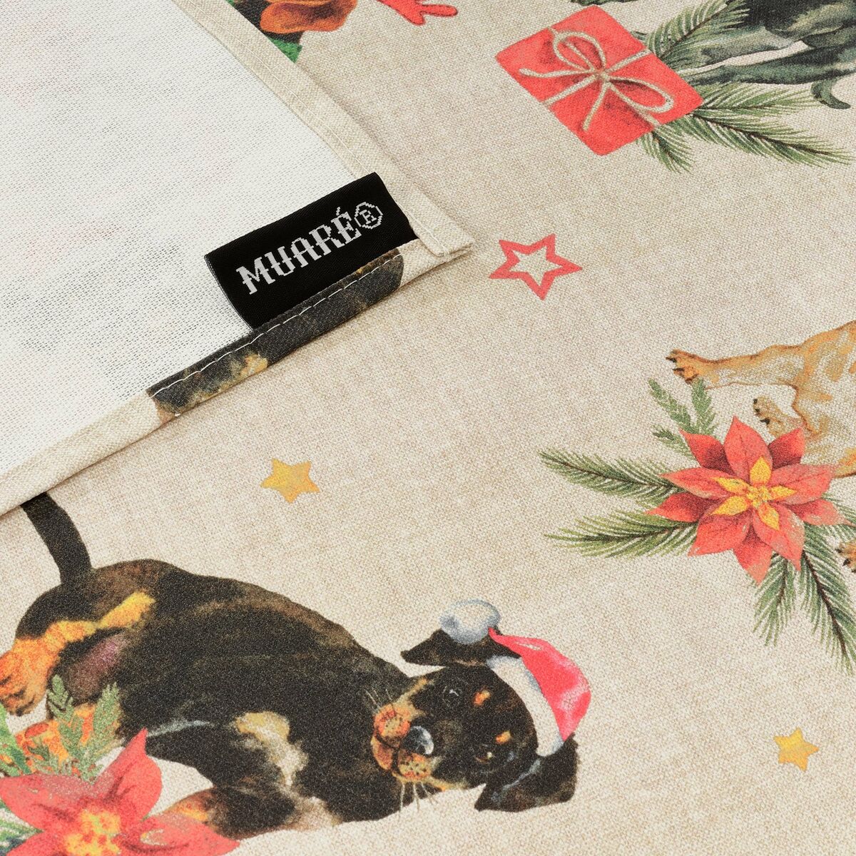 Fläckresistent bordsduk i harts Belum Christmas Multicolour 150 x 150 cm - 3