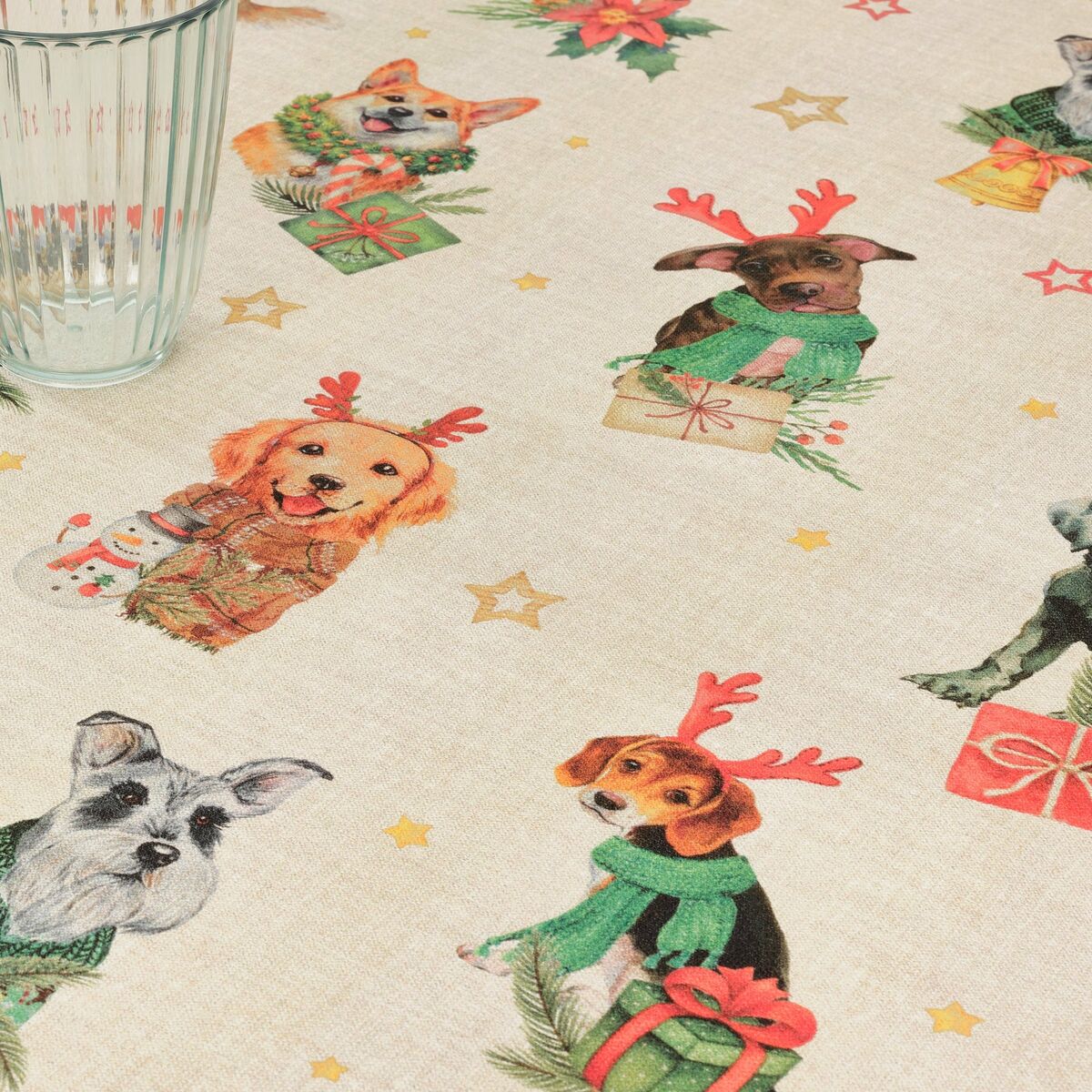 Fläckresistent bordsduk i harts Belum Christmas Multicolour 150 x 150 cm - 6