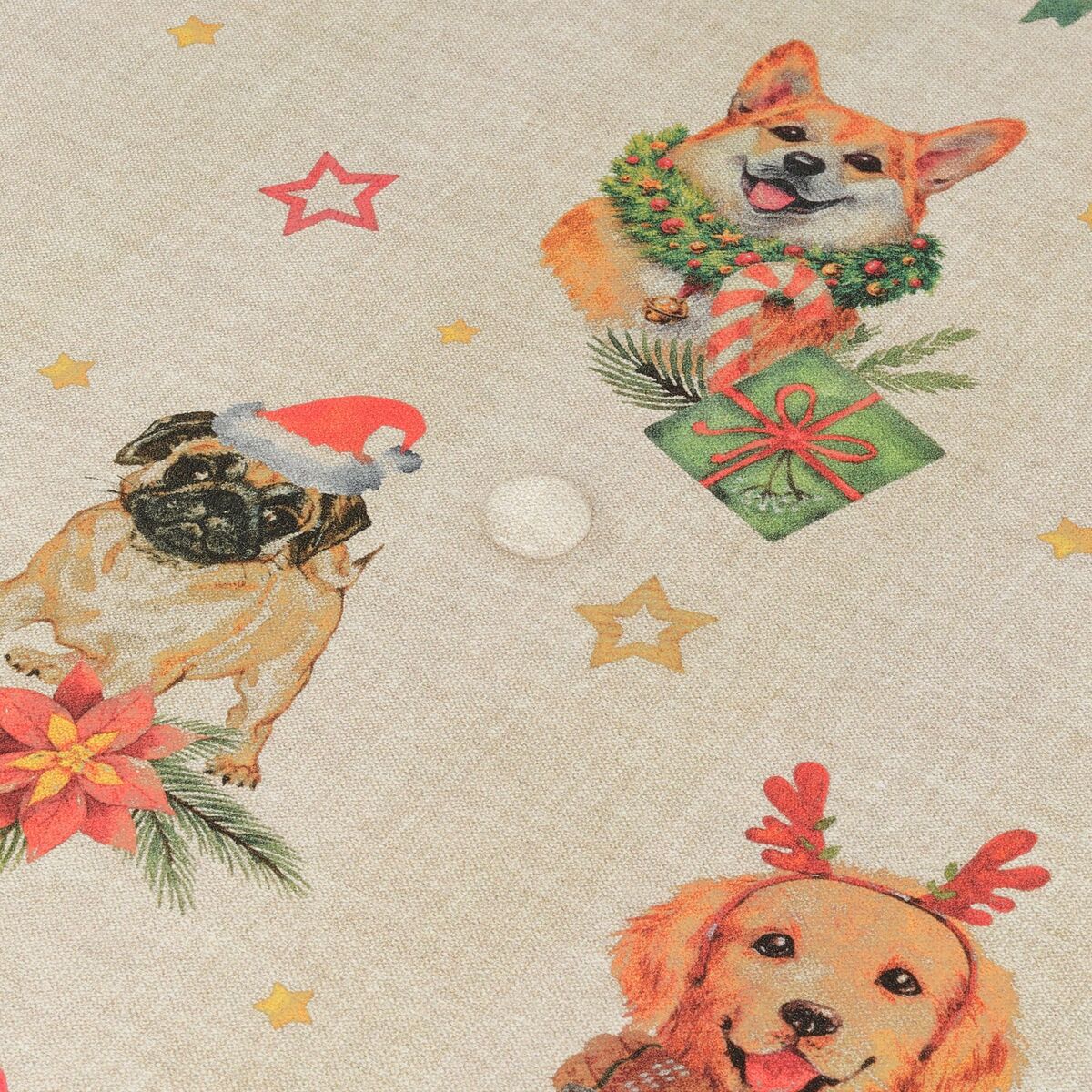 Fläckresistent bordsduk i harts Belum Christmas Multicolour 150 x 150 cm - 5