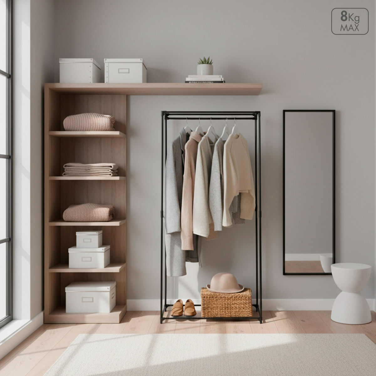 Kläd- och skoförvaring Max Home Svart 70 X 148 X 46 CM 4 antal - 3