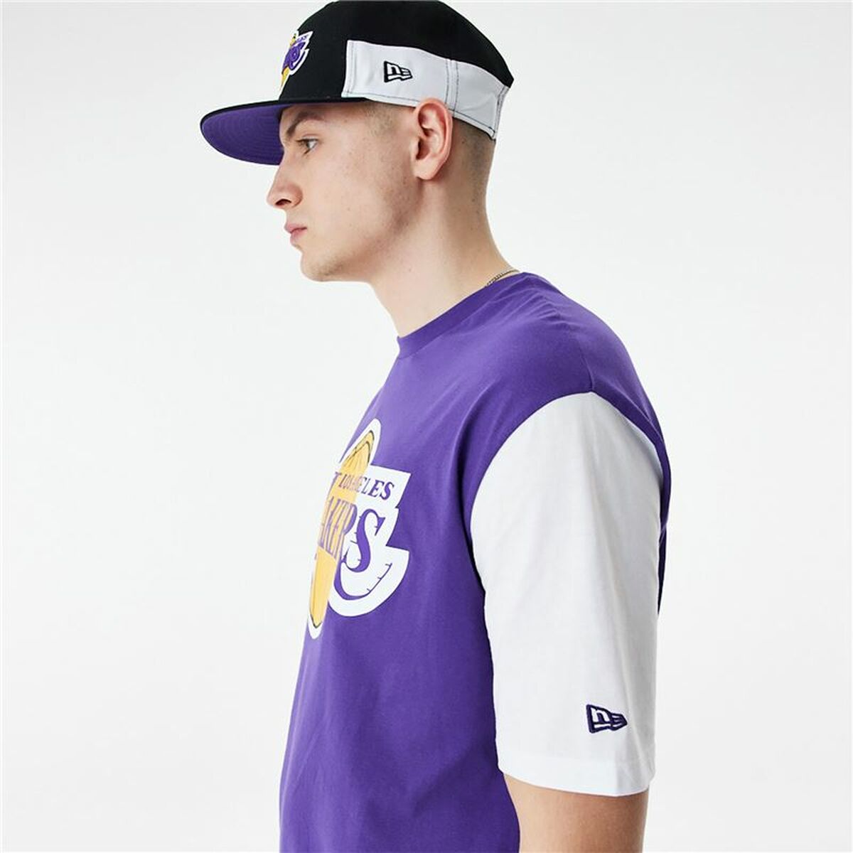 T-shirt med kortärm Herr New Era NBA Colour Insert LA Lakers Purpur - 6
