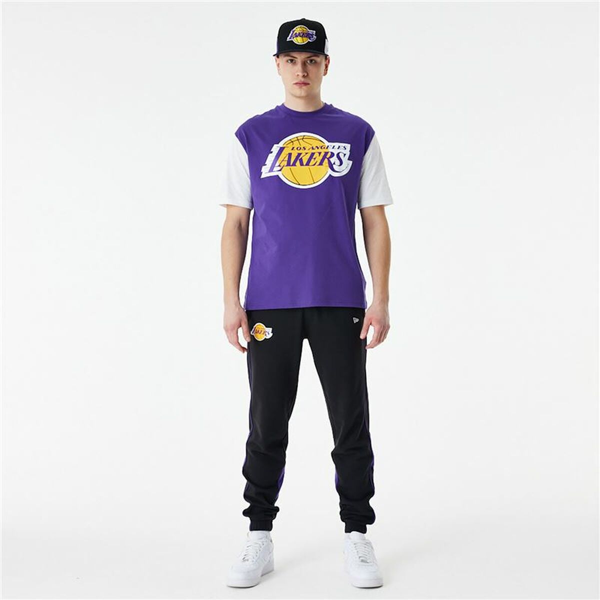 T-shirt med kortärm Herr New Era NBA Colour Insert LA Lakers Purpur - 3