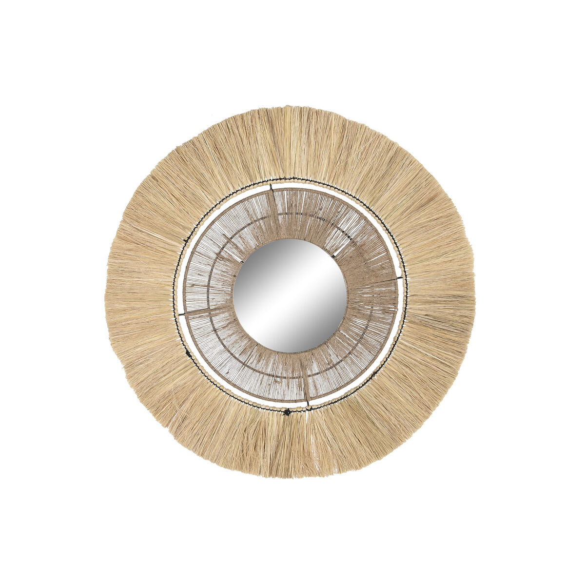 Väggspegel DKD Home Decor Naturell Bali 79 x 4 x 79 cm