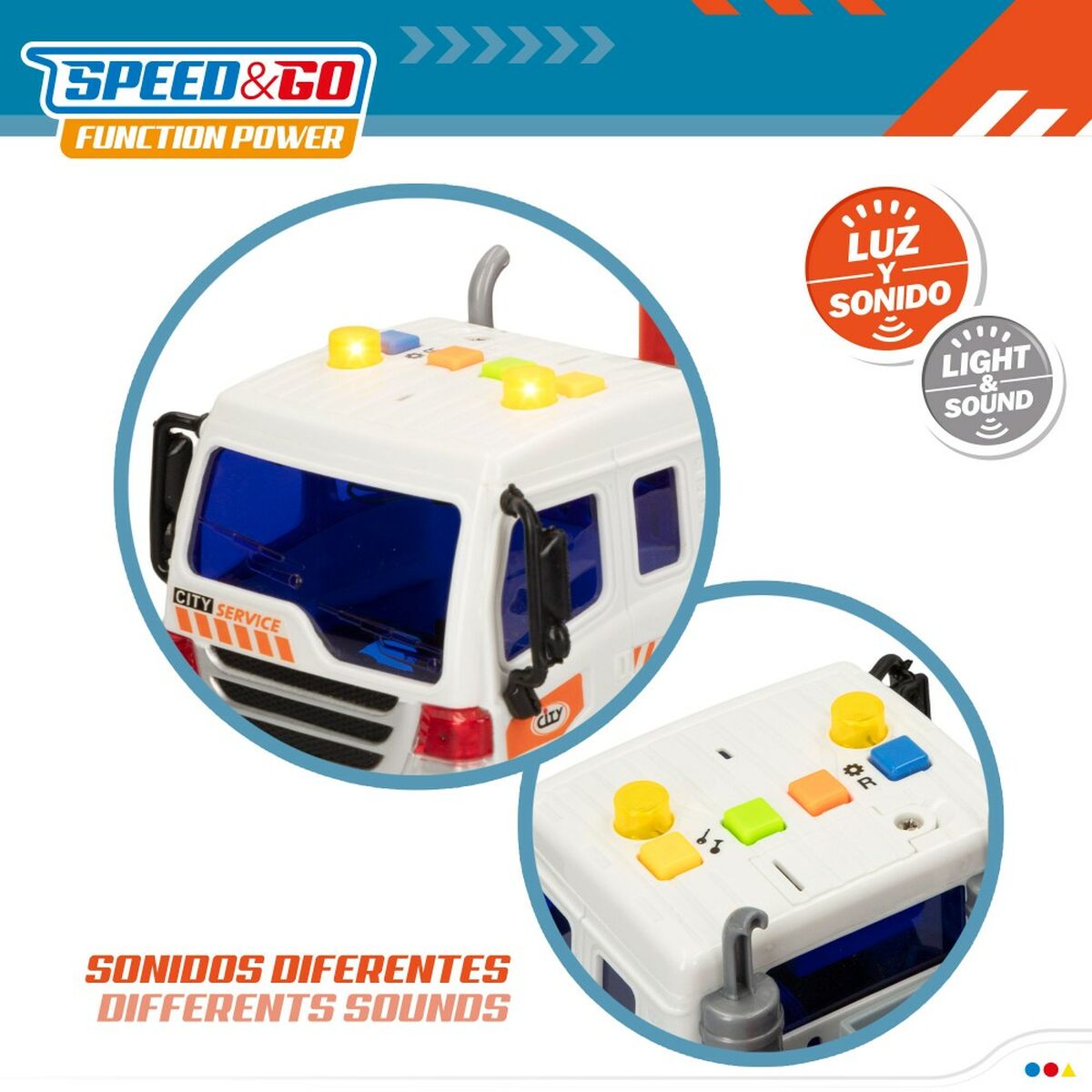 Lastbil och småbilar Speed & Go 37,5 x 12,5 x 10 cm (2 antal) - 5