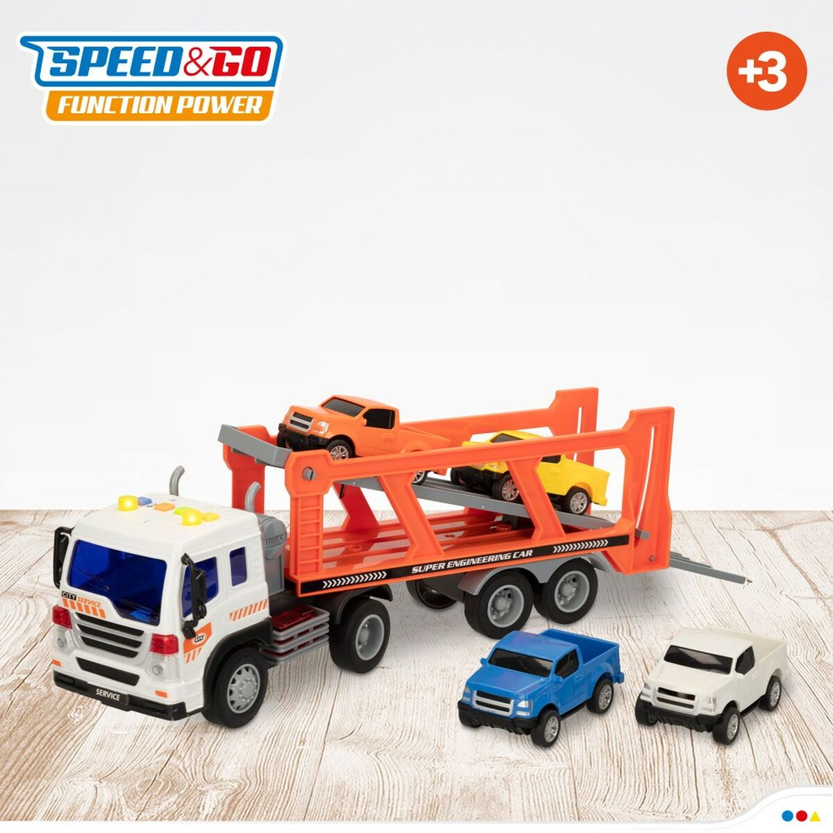 Lastbil och småbilar Speed & Go 37,5 x 12,5 x 10 cm (2 antal) - 3