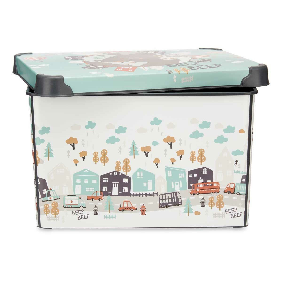 Förvaringslåda med lock Kipit STYLE BOX-22L-6 Plast Väg 22 L 29,5 x 23,5 x 39,5 cm Barn (12 antal) - 4