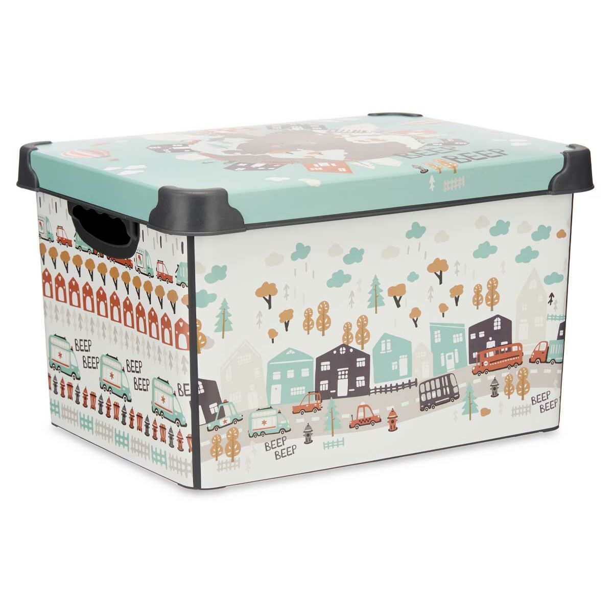 Förvaringslåda med lock Kipit STYLE BOX-22L-6 Plast Väg 22 L 29,5 x 23,5 x 39,5 cm Barn (12 antal) - 5