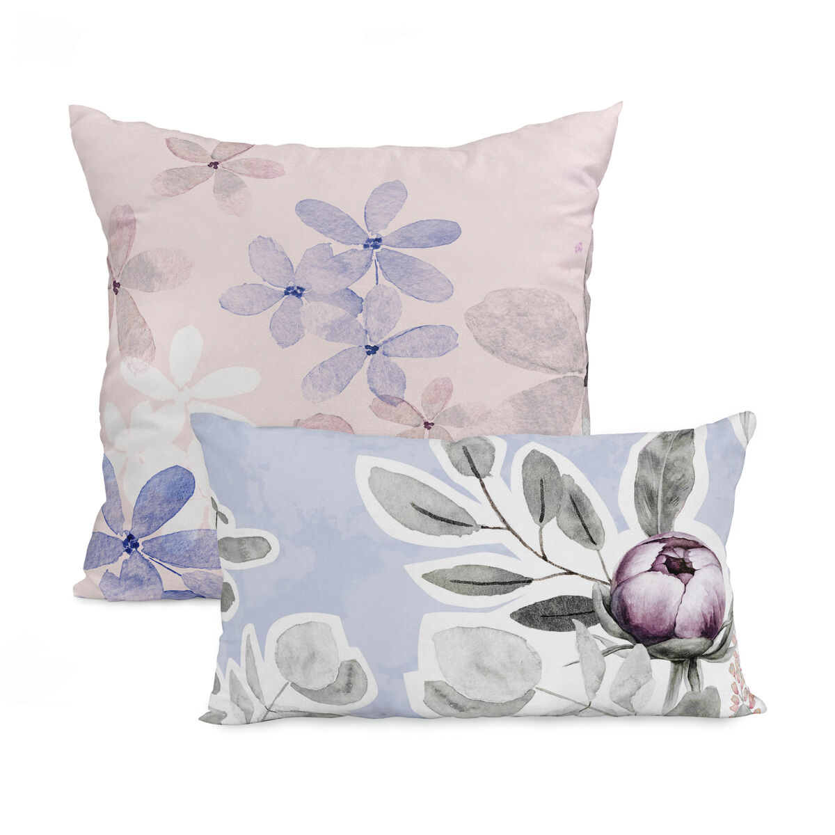 Set med kuddfodral HappyFriday Delicate bouquet Multicolour 2 Delar