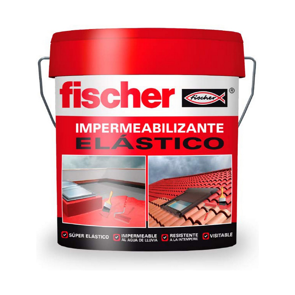 Impregnering Fischer 547157 Röd 4 L - 8