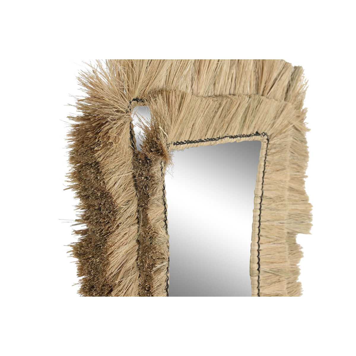 Väggspegel DKD Home Decor 62 x 4 x 70 cm Glas Bali Jute - 5