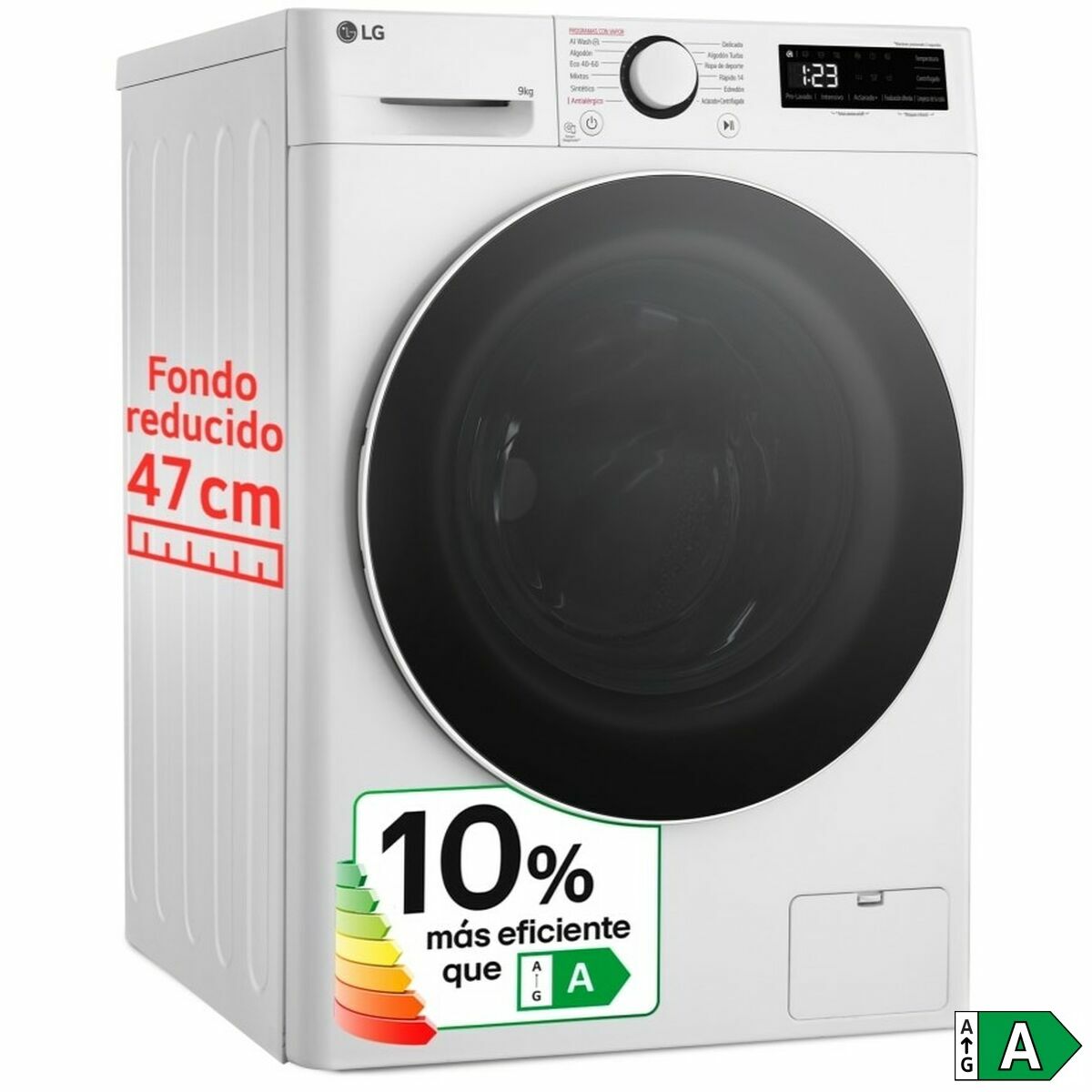 Tvättmaskin LG F2WR5S09A0W 60 cm 1200 rpm 9 kg - 2