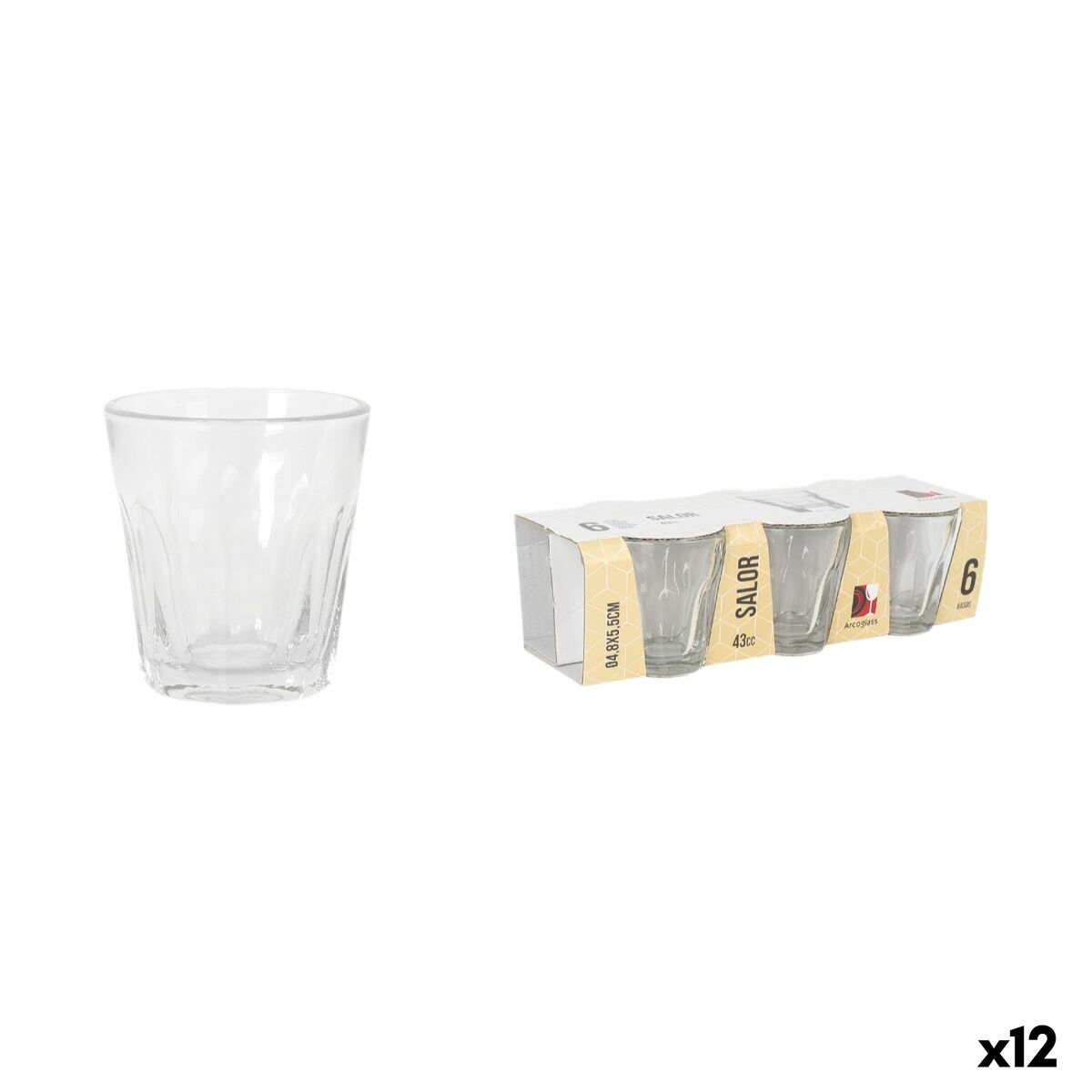 Set med snapsglas Inde Salor 43 ml 6 Delar (12 antal) - 4