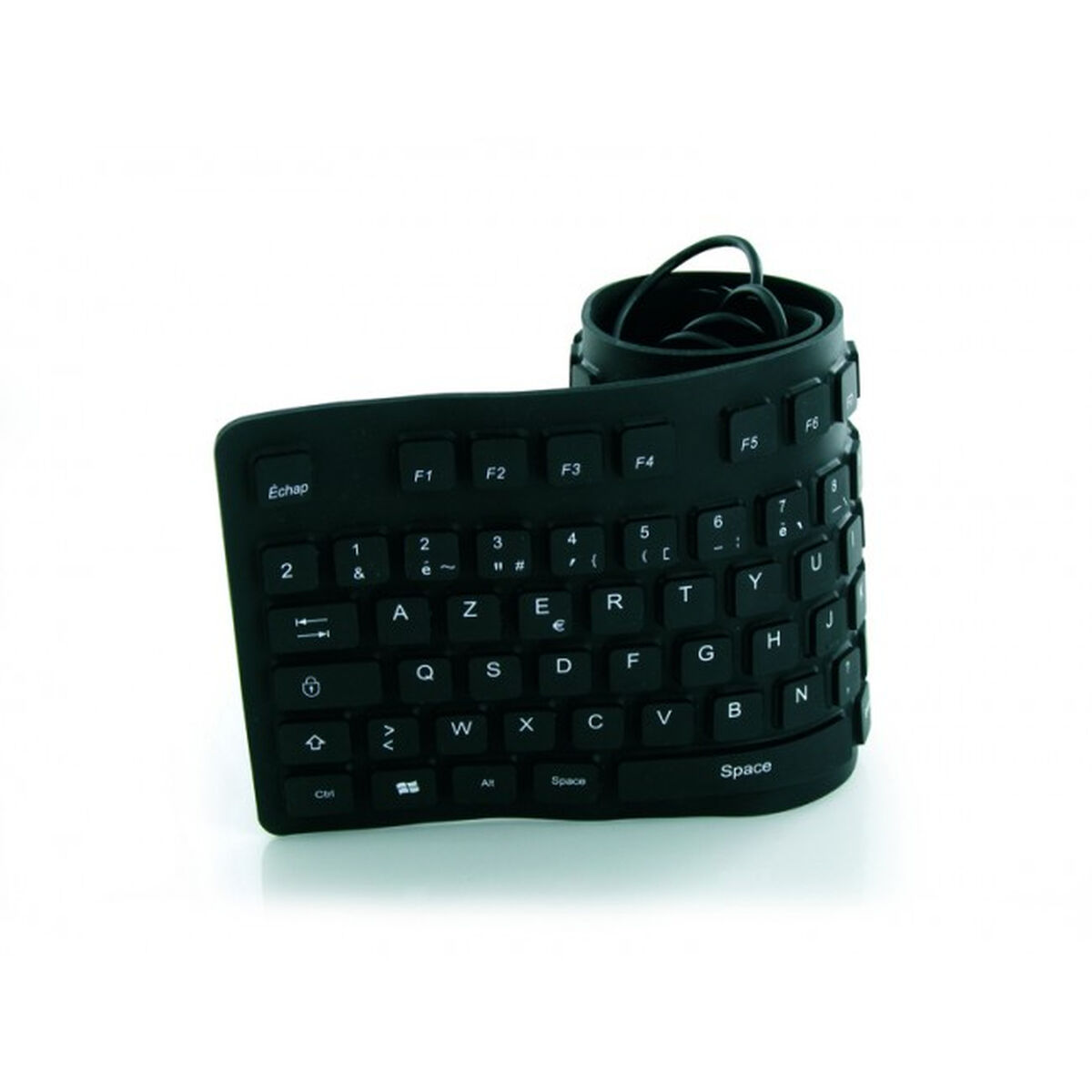 Tangentbord Mobility Lab ML300559 AZERTY Hoprullningsbara Svart - 10
