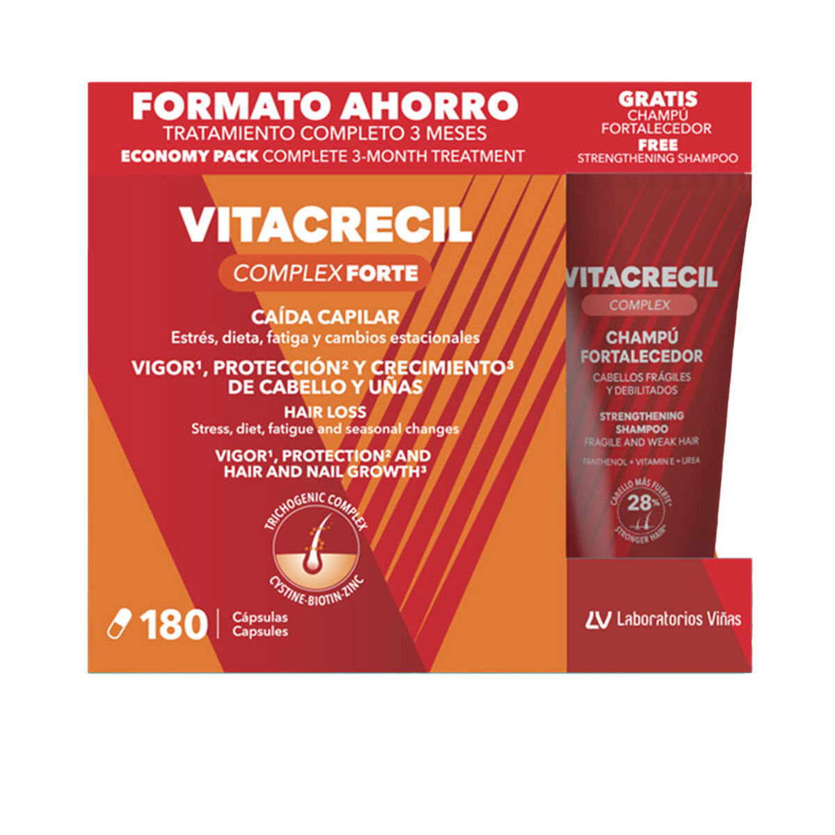 Stärkande hårbehandling Vitacrecil VITACRECIL COMPLEX FORTE 2 Delar