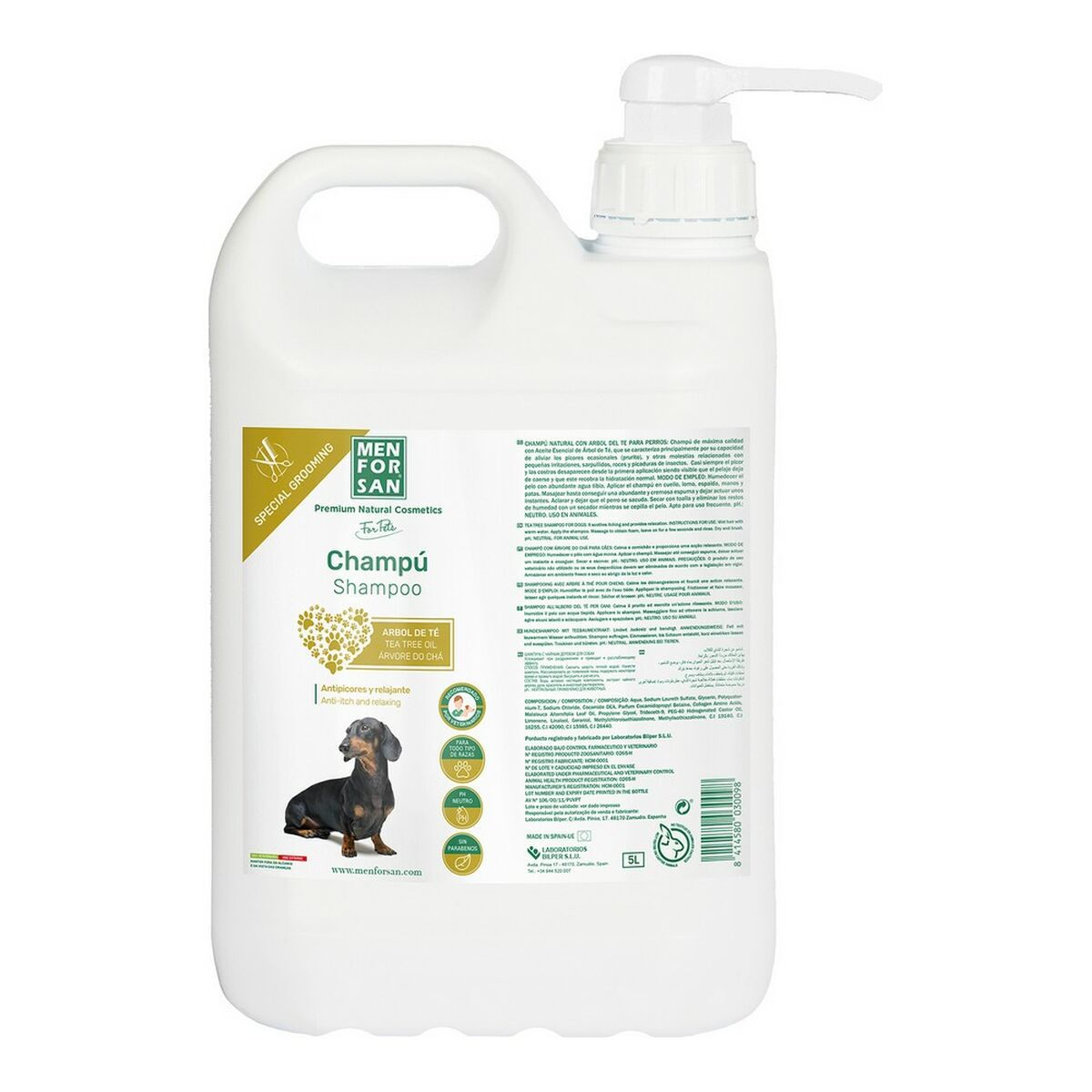Husdjurschampo Menforsan Karamellfärgat 5 L Hund Tea tree - 3