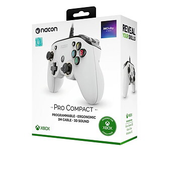 Konsol-joystick för TV-spel Nacon XBXPROCOMPACTWHITE