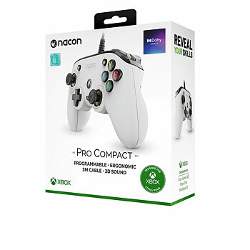 Konsol-joystick för TV-spel Nacon XBXPROCOMPACTWHITE