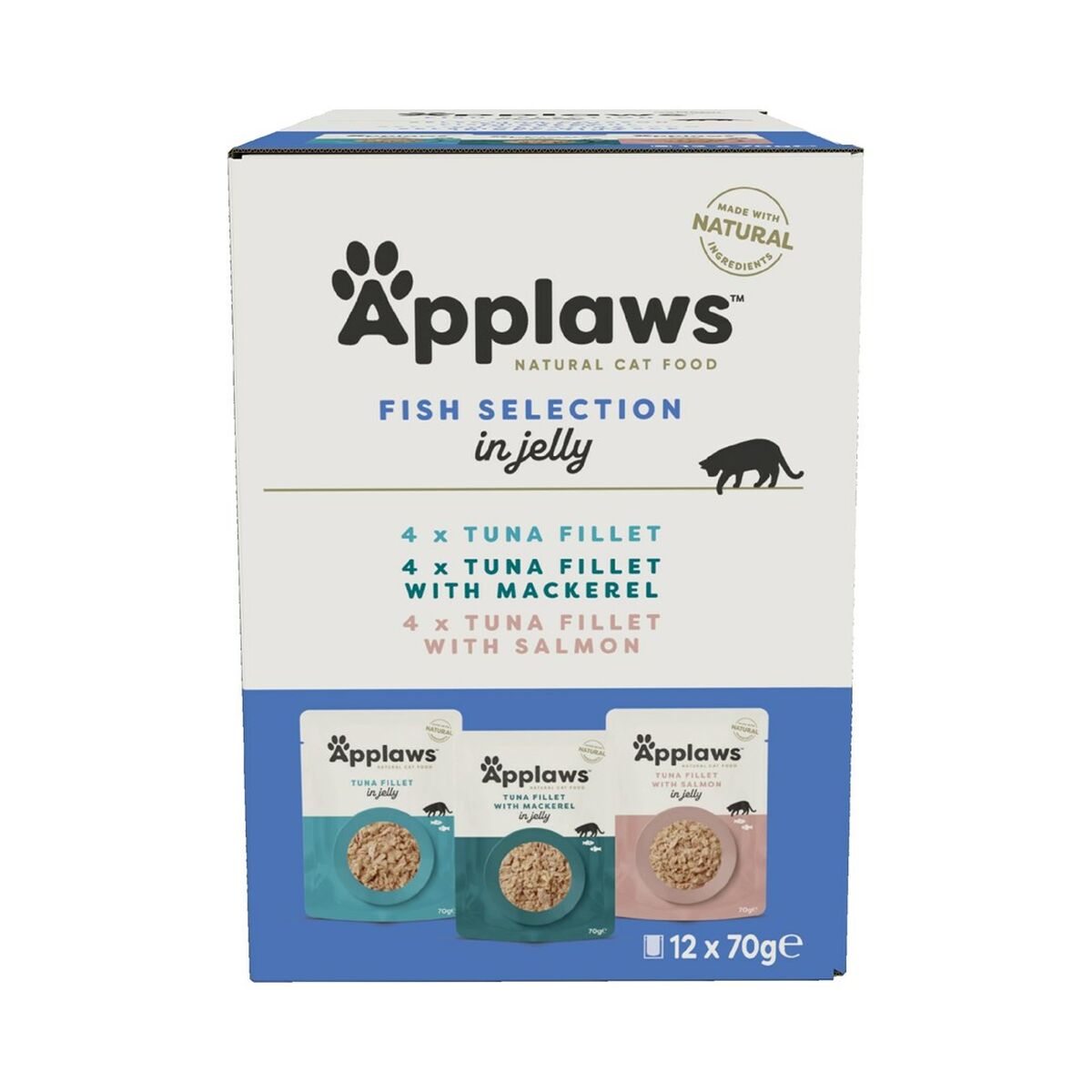 Kattmat Applaws Fish selection multipack in broth Fisk