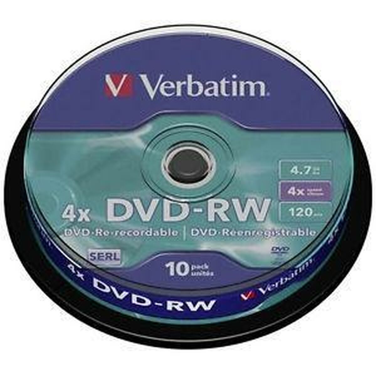 DVD-RW Verbatim    10 antal Svart 4,7 GB 4x (10 antal) - 2